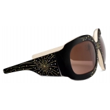 Gucci - Occhiale da Sole Quadrati Oversize - Nero Avorio Grigio - Gucci Eyewear