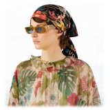Gucci - Rectangular-Frame 'Mykonos' Sunglasses - Mustard Yellow Blue - Gucci Eyewear