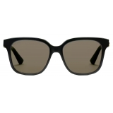 Gucci - Rectangular Sunglasses with Photochromic Lens - Black Burgundy - Gucci Eyewear