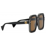Gucci - Square-Frame Sunglasses - Black Brown - Gucci Eyewear