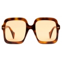 Gucci - Square-Frame Sunglasses - Tortoiseshell Dark Yellow - Gucci Eyewear