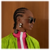 Gucci - Occhiale da Sole Quadrati con Ciondoli Sfera Stroboscopica - Oro Grigio - Gucci Eyewear