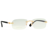 Gucci - Rectangular Frame Optical Glasses - Gold Black - Gucci Eyewear