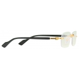 Gucci - Rectangular Frame Optical Glasses - Gold Black - Gucci Eyewear