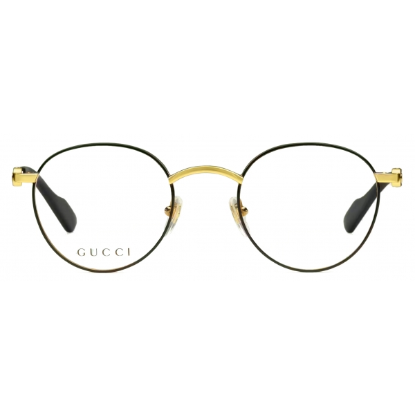 Gucci - Round Frame Optical Glasses - Gold Black - Gucci Eyewear