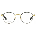 Gucci - Round Frame Optical Glasses - Gold Black - Gucci Eyewear