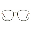 Gucci - Occhiale da Vista con Ponte Basso - Oro - Gucci Eyewear