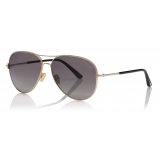 Tom Ford - Clark Sunglasses - Aviator Sunglasses - Rose Gold Grey - FT0823 - Sunglasses - Tom Ford Eyewear