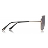 Tom Ford - Clark Sunglasses - Occhiali da Sole Aviatore - Oro Rosa Grigio - FT0823 - Occhiali da Sole - Tom Ford Eyewear