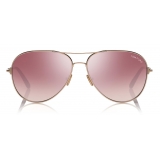 Tom Ford - Clark Sunglasses - Occhiali da Sole Aviatore - Rosa Oro Rosa - FT0823 - Occhiali da Sole - Tom Ford Eyewear