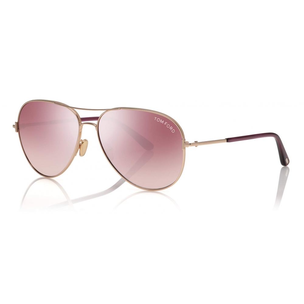 Tom Ford - Clark Sunglasses - Aviator Sunglasses - Rose Gold Pink - FT0823  - Sunglasses - Tom Ford Eyewear - Avvenice