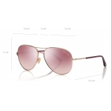 Tom Ford - Clark Sunglasses - Aviator Sunglasses - Rose Gold Pink - FT0823 - Sunglasses - Tom Ford Eyewear