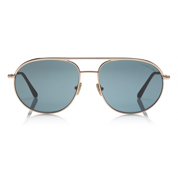 Tom Ford - Gio Sunglasses - Occhiali da Sole Pilota - Oro Rosa Blu - FT0772 - Occhiali da Sole - Tom Ford Eyewear