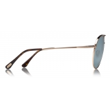 Tom Ford - Gio Sunglasses - Pilot Sunglasses - Rose Gold Blue - FT0772 - Sunglasses - Tom Ford Eyewear