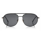 Tom Ford - Gio Sunglasses - Occhiali da Sole Pilota - Nero Opaco - FT0772 - Occhiali da Sole - Tom Ford Eyewear