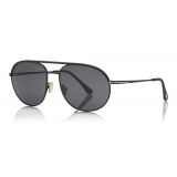 Tom Ford - Gio Sunglasses - Occhiali da Sole Pilota - Nero Opaco - FT0772 - Occhiali da Sole - Tom Ford Eyewear