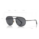 Tom Ford - Gio Sunglasses - Pilot Sunglasses - Matte Black - FT0772 - Sunglasses - Tom Ford Eyewear