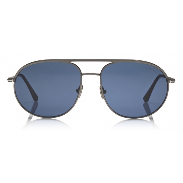 Tom Ford - Gio Sunglasses - Occhiali da Sole Pilota - Rutenio Opaco Blu - FT0772 - Occhiali da Sole - Tom Ford Eyewear