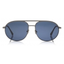Tom Ford - Gio Sunglasses - Occhiali da Sole Pilota - Rutenio Opaco Blu - FT0772 - Occhiali da Sole - Tom Ford Eyewear