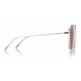 Tom Ford - Charles Sunglasses - Occhiali da Sole Pilota - Oro Rosa Marrone - FT0853 - Occhiali da Sole - Tom Ford Eyewear