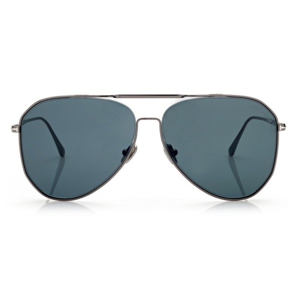 Tom Ford - Charles Sunglasses - Occhiali da Sole Pilota - Rutenio Nero - FT0853 - Occhiali da Sole - Tom Ford Eyewear