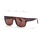 Tom Ford - Dunning Sunglasses - Rectangular Sunglasses - Dark Havana - FT0907 - Sunglasses - Tom Ford Eyewear