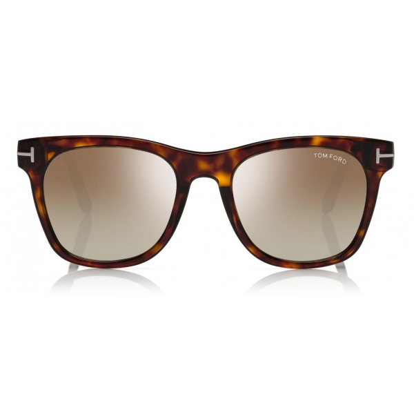 Tom Ford - Brooklyn Sunglasses - Occhiali da Sole Squadrati - Havana Lucido - FT0833 - Occhiali da Sole - Tom Ford Eyewear
