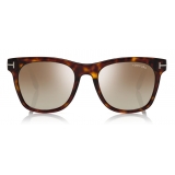 Tom Ford - Brooklyn Sunglasses - Occhiali da Sole Squadrati - Havana Lucido - FT0833 - Occhiali da Sole - Tom Ford Eyewear