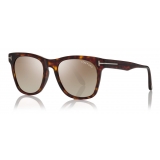 Tom Ford - Brooklyn Sunglasses - Occhiali da Sole Squadrati - Havana Lucido - FT0833 - Occhiali da Sole - Tom Ford Eyewear