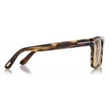 Tom Ford - Buckley Sunglasses - Occhiali da Sole Squadrati - Havana Ambra - FT0906 - Occhiali da Sole - Tom Ford Eyewear