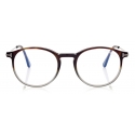 Tom Ford - Round Optical Glasses - Striped Black Havana - FT5759-B - Optical Glasses - Tom Ford Eyewear