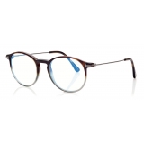 Tom Ford - Round Optical Glasses - Striped Black Havana - FT5759-B - Optical Glasses - Tom Ford Eyewear
