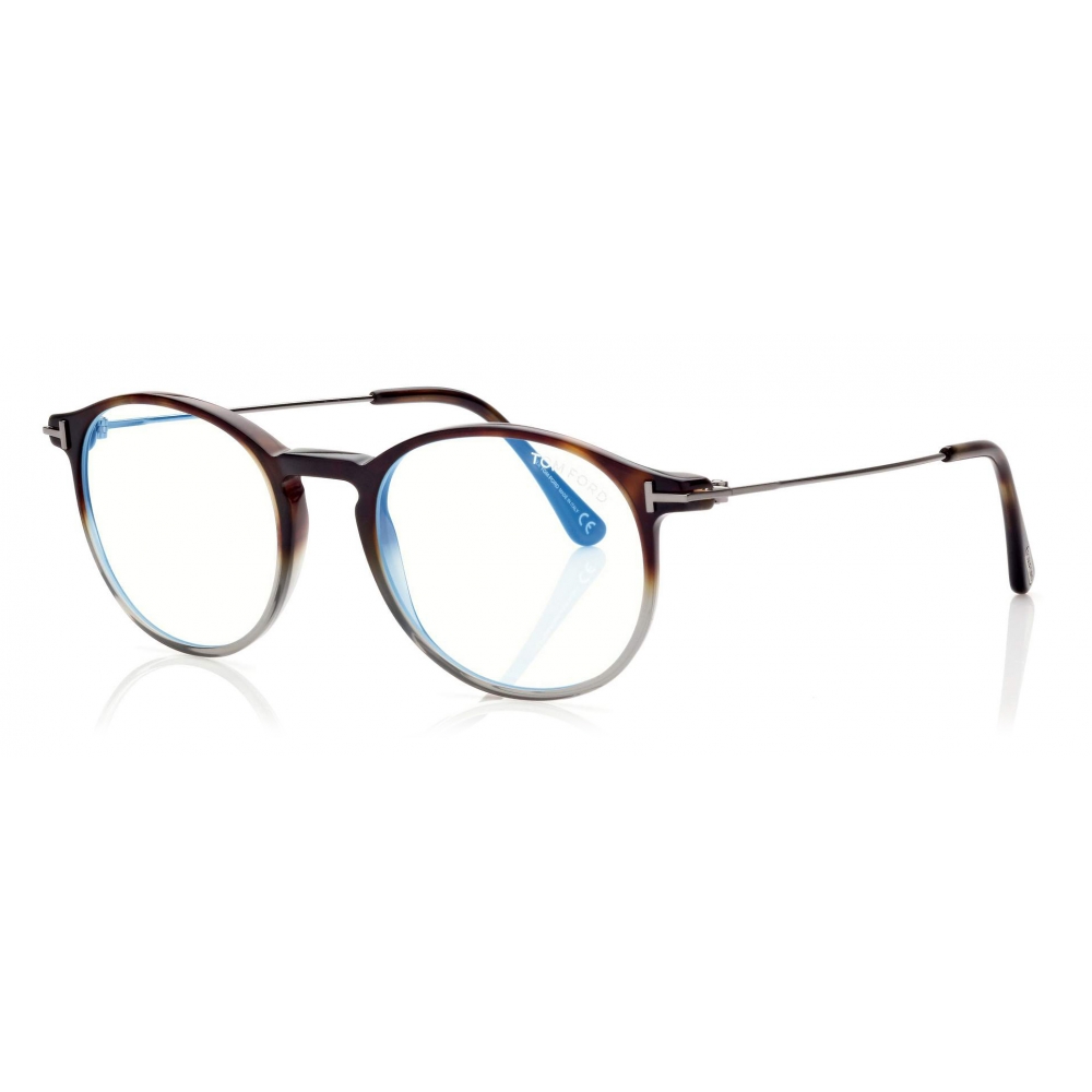 Tom Ford - Round Optical Glasses - Striped Black Havana - FT5759-B ...