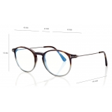 Tom Ford - Round Optical Glasses - Striped Black Havana - FT5759-B - Optical Glasses - Tom Ford Eyewear