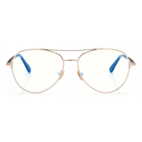 Tom Ford - Pilot Shape Blue Block Optical Glasses - Grey - FT5684-B - Optical Glasses - Tom Ford Eyewear