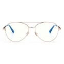 Tom Ford - Pilot Shape Blue Block Optical Glasses - Grey - FT5684-B - Optical Glasses - Tom Ford Eyewear