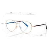 Tom Ford- Occhiali da Vista Pilota - Grigio - FT5684-B - Occhiali da Vista - Tom Ford Eyewear