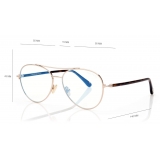Tom Ford - Pilot Shape Blue Block Optical Glasses - Grey - FT5684-B - Optical Glasses - Tom Ford Eyewear