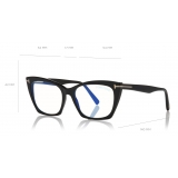 Tom Ford - Cat Eye Blue Block Optical Glasses - Black - FT5709-B - Optical Glasses - Tom Ford Eyewear