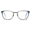 Tom Ford - Slim Rectangular Blue Block Optical Glasses - Black - FT5694-B - Optical Glasses - Tom Ford Eyewear