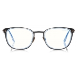 Tom Ford - Slim Rectangular Blue Block Optical Glasses - Black - FT5694-B - Optical Glasses - Tom Ford Eyewear