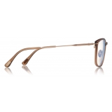Tom Ford - Slim Rectangular Blue Block Optical Glasses - Grey - FT5694-B - Optical Glasses - Tom Ford Eyewear