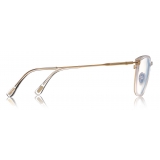Tom Ford - Slim Rectangular Blue Block Optical Glasses - Gold - FT5694-B - Optical Glasses - Tom Ford Eyewear