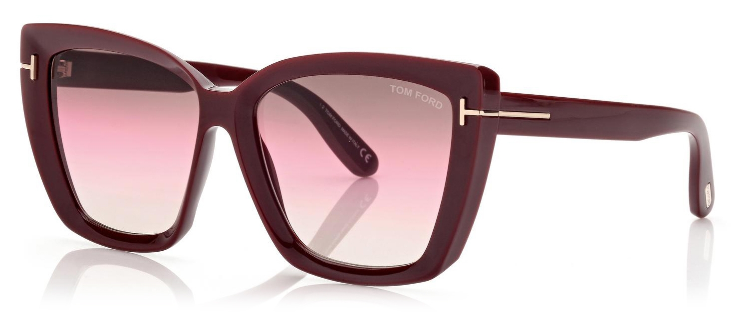 サングラス TOM FORD Tom Ford - FT1187 - 5269E - bordeaux luc / marrone Tom Ford™ FT0920 Scarlet-02 53P 57 Shiny Medium Havana