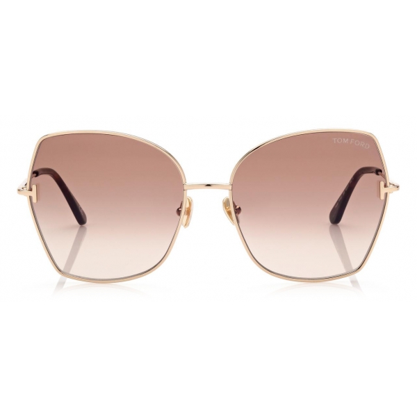 Tom Ford - Farah Sunglasses - Round Sunglasses - Rose Gold - FT0951 -  Sunglasses - Tom Ford Eyewear - Avvenice