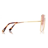 Tom Ford - Farah Sunglasses - Occhiali da Sole Rotondi - Oro Profondo Lucido - FT0951 - Occhiali da Sole - Tom Ford Eyewear
