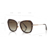 Tom Ford - Kenyan Sunglasses - Occhiali da Sole a Farfalla - Havana Scuro - FT0792-P - Occhiali da Sole - Tom Ford Eyewear