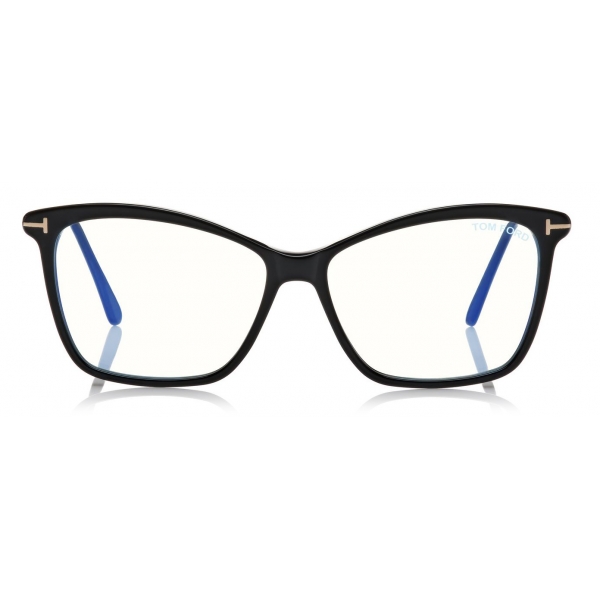 Tom Ford - Cat Eye Blue Block Optical Glasses - Cat Eye Optical Glasses -  Black - FT5687-B - Optical Glasses - Tom Ford Eyewear - Avvenice