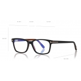 Tom Ford - Occhiali da Vista Rettangolare - Nero Marrone - FT5713-B - Occhiali da Vista - Tom Ford Eyewear