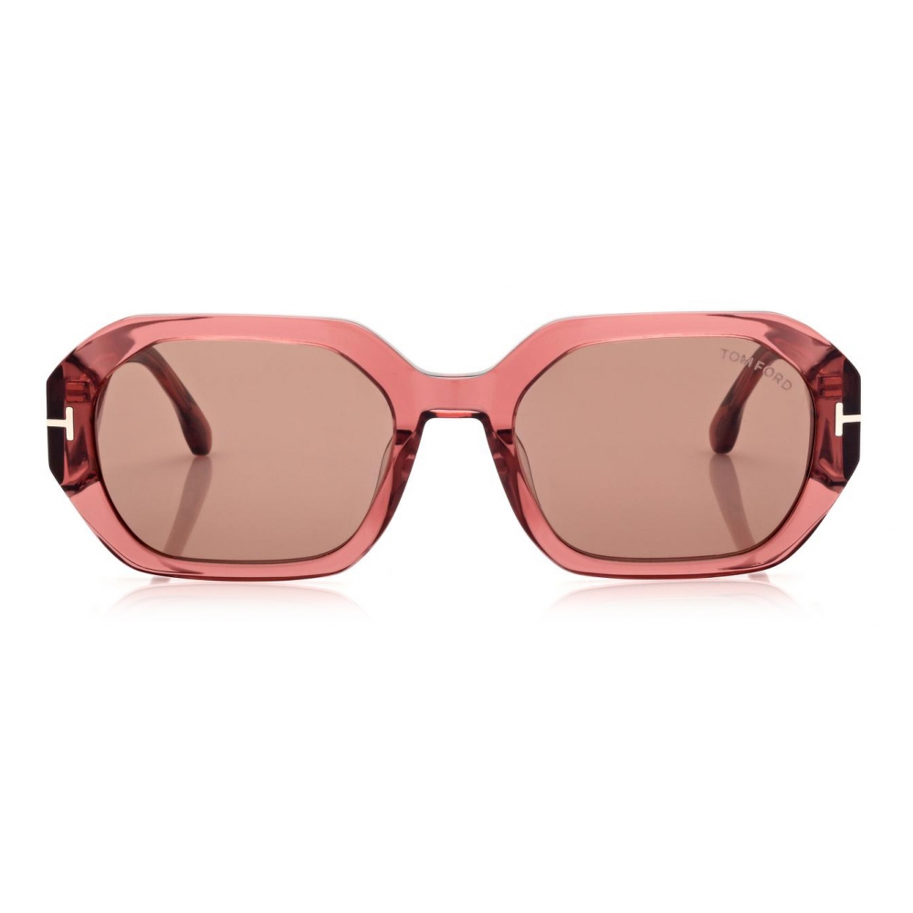 Tom Ford - Veronique Sunglasses - Square Sunglasses - Shiny Pink Brown - FT0917 - Sunglasses - Tom Ford - Avvenice